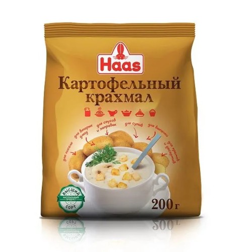Haas крахмал картофельный, 200 гр Haas крахмал картофельный, 200 гр